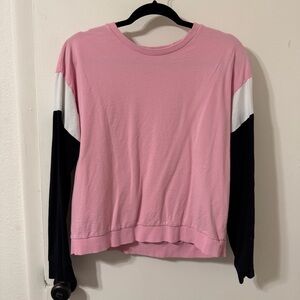 H&M Divided Pink Crew Neck Long Sleeve Top Size Medium